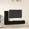 Fali TV Szekrény Falra szerelhető Musta tammi Faanyag