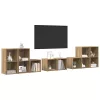 TV Szekrény Szett 8 pcs Artisan tölgy 37 x 35 x 72 cm Faanyag