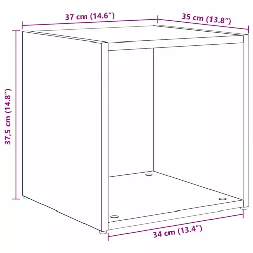 TV Szekrény Szett 8 pcs Artisan tölgy 37 x 35 x 72 cm Faanyag
