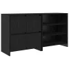 Oldalszekrények 2 pcs Musta tammi 70 x 41 x 75 cm Faanyag