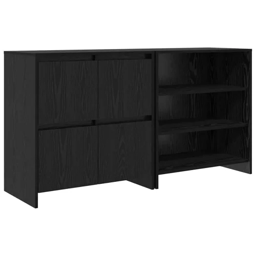 Oldalszekrények 2 pcs Musta tammi 70 x 41 x 75 cm Faanyag