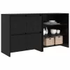 Oldalszekrények 2 pcs Musta tammi 70 x 41 x 75 cm Faanyag