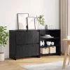 Oldalszekrények 2 pcs Musta tammi 70 x 41 x 75 cm Faanyag