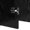 Oldalszekrények 2 pcs Musta tammi 70 x 41 x 75 cm Faanyag