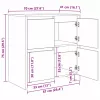 Oldalszekrények 2 pcs Musta tammi 70 x 41 x 75 cm Faanyag