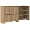 Oldalszekrények 2 pcs kézműves tölgy 70 x 41 x 75 cm Faanyag