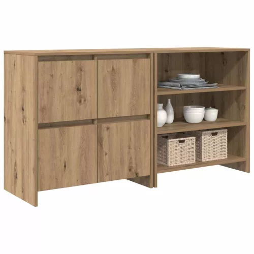 Oldalszekrények 2 pcs kézműves tölgy 70 x 41 x 75 cm Faanyag