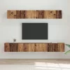 TV Szekrény Szett Falra szerelhető 5 pcs Régi fa Faanyag