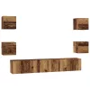 TV szekrény garnitúra 7 pcs Régi fa 60 x 30 x 30 cm Faanyag