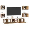 TV szekrény garnitúra 7 pcs Régi fa 60 x 30 x 30 cm Faanyag