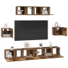 TV szekrény garnitúra 7 pcs Régi fa 80 x 30 x 30 cm Faanyag