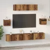TV szekrény garnitúra 7 pcs Régi fa 80 x 30 x 30 cm Faanyag