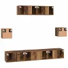 TV szekrény garnitúra 7 pcs Régi fa 80 x 30 x 30 cm Faanyag