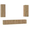 TV szekrény garnitúra 5 pcs kézműves tölgy 30.5 x 30 x 90 cm
