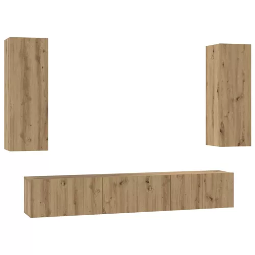 TV szekrény garnitúra 5 pcs kézműves tölgy 30.5 x 30 x 90 cm