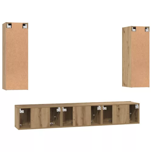 TV szekrény garnitúra 5 pcs kézműves tölgy 30.5 x 30 x 90 cm