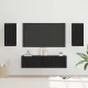TV szekrény garnitúra Falra szerelhető 4 pcs Musta tammi