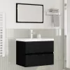 Fürdőszoba bútor szett 3 pcs Musta tammi 60 x 38.5 x 45 cm