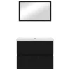 Fürdőszoba bútor szett 3 pcs Musta tammi 60 x 38.5 x 45 cm