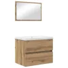Fürdőszoba bútor szett 3 pcs kézműves tölgy 60 x 38.5 x 45 cm