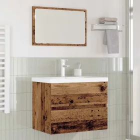   Fürdőszoba bútor szett 3 pcs Régi fa 60 x 38.5 x 45 cm Faanyag