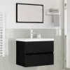 Fürdőszoba bútor szett 3 pcs Musta tammi 60 x 38.5 x 45 cm