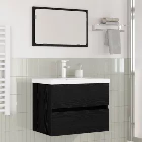   Fürdőszoba bútor szett 3 pcs Musta tammi 60 x 38.5 x 45 cm