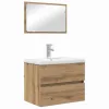 Fürdőszoba bútor szett 3 pcs Musta tammi 60 x 38.5 x 45 cm