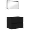 Fürdőszoba bútor szett 3 pcs Musta tammi 60 x 38.5 x 45 cm
