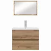 Fürdőszoba bútor szett 3 pcs Musta tammi 60 x 38.5 x 45 cm