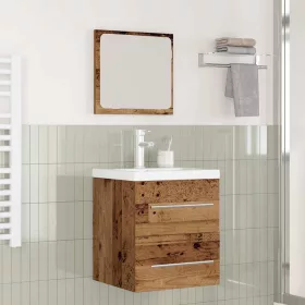   Fürdőszoba bútor szett fiókkal tárolóval 2 pcs Régi fa Faanyag