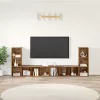 TV szekrény 4 pcs Régi fa 37 x 35 x 107.5 cm Műanyag Fa