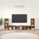 TV szekrény 4 pcs Régi fa 37 x 35 x 107.5 cm Műanyag Fa