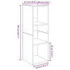 TV szekrény 4 pcs Régi fa 37 x 35 x 107.5 cm Műanyag Fa