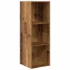 Fali TV Szekrény 4 pcs Régi fa 37 x 37 x 107.5 cm Műanyag Fa