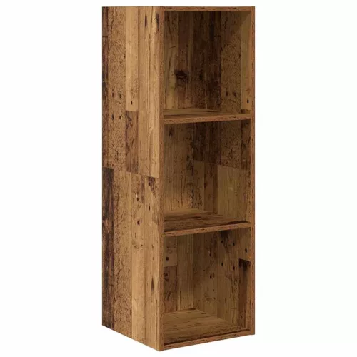 Fali TV Szekrény 4 pcs Régi fa 37 x 37 x 107.5 cm Műanyag Fa