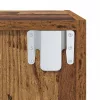 Fali TV Szekrény 4 pcs Régi fa 37 x 37 x 107.5 cm Műanyag Fa