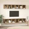 Fali TV Szekrény 4 pcs kézműves tölgy 37 x 37 x 107.5 cm