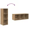 Fali TV Szekrény 4 pcs kézműves tölgy 37 x 37 x 107.5 cm
