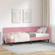Sarokágy keret matraccal Rózsaszín 80 x 200 cm Bársony