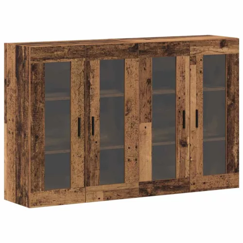 Fali Szekrények 2 pcs Régi fa 69,5 x 34 x 90 cm Faanyag