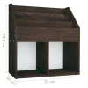 Füstös tölgy színű szerelt fa gyerek újságtartó 71x30x78,5 cm
