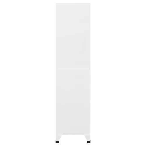 Világos- és sötétszürke acél zárható szekrény 90 x 45 x 180 cm
