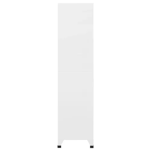 Fehér acél zárható szekrény 90 x 45 x 180 cm