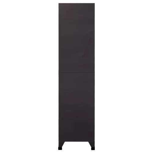 Antracitszürke acél zárható szekrény 90 x 45 x 180 cm