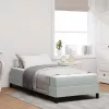 Boxspring ágy matraccal Világosszürke 90 x 190 cm Bársony