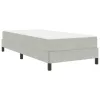 Boxspring ágy matraccal Világosszürke 90 x 190 cm Bársony