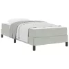 Boxspring ágy matraccal Világosszürke 90 x 190 cm Bársony
