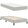 Boxspring ágy matraccal Világosszürke 90 x 190 cm Bársony