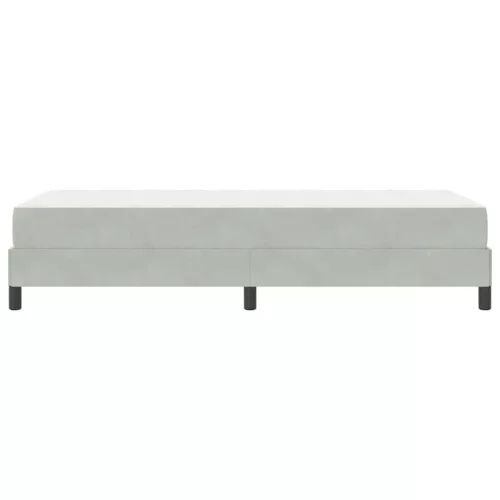 Boxspring ágy matraccal Világosszürke 90 x 190 cm Bársony